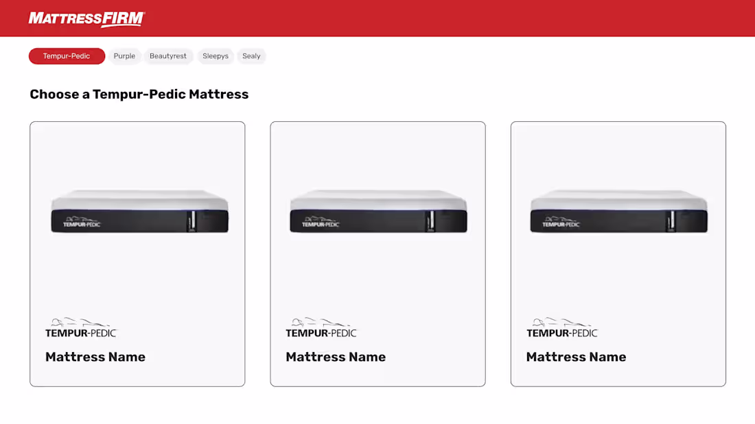 Cover image for MattressFirm.com Redesign