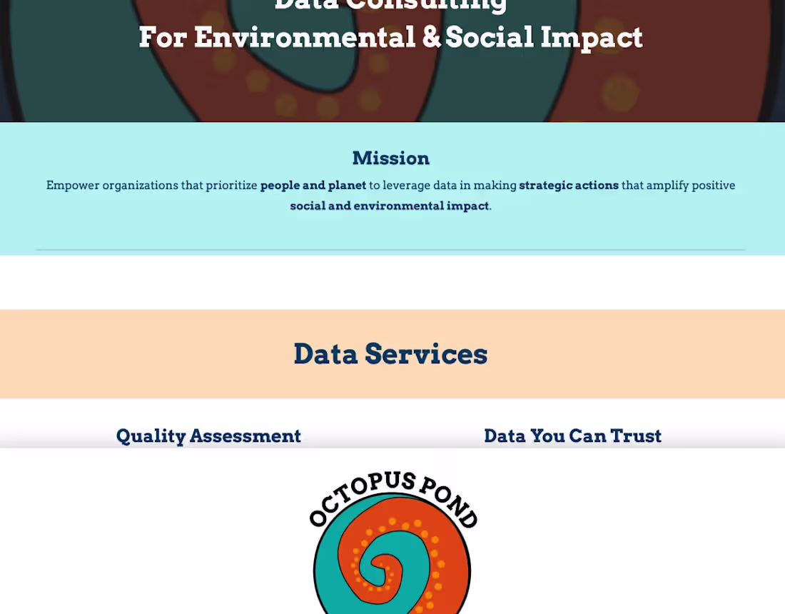 Cover image for Octopus Pond Consulting Logo & Website