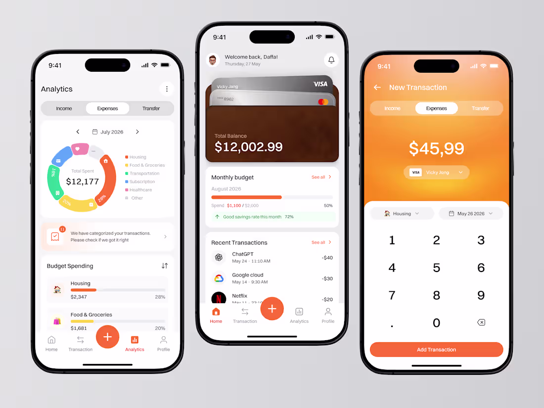 Cover image for Budget Tracker App UI/UX Design
