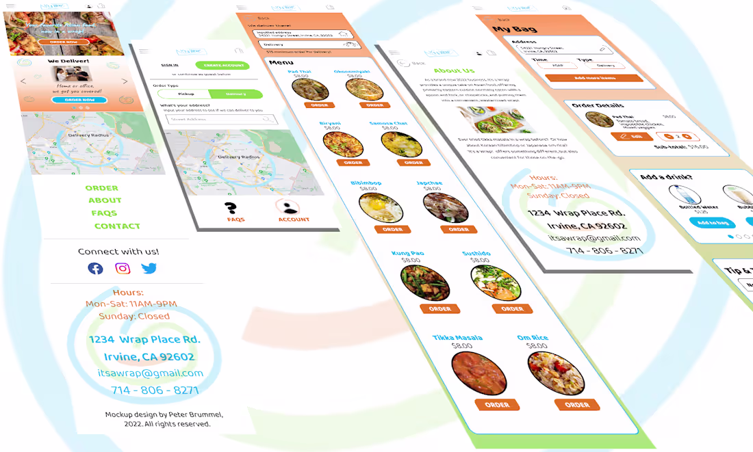 Cover image for Mobile app / website for ordering Asian food in a wrap