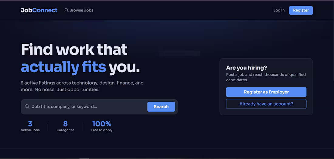 Cover image for Job Portal Web Application