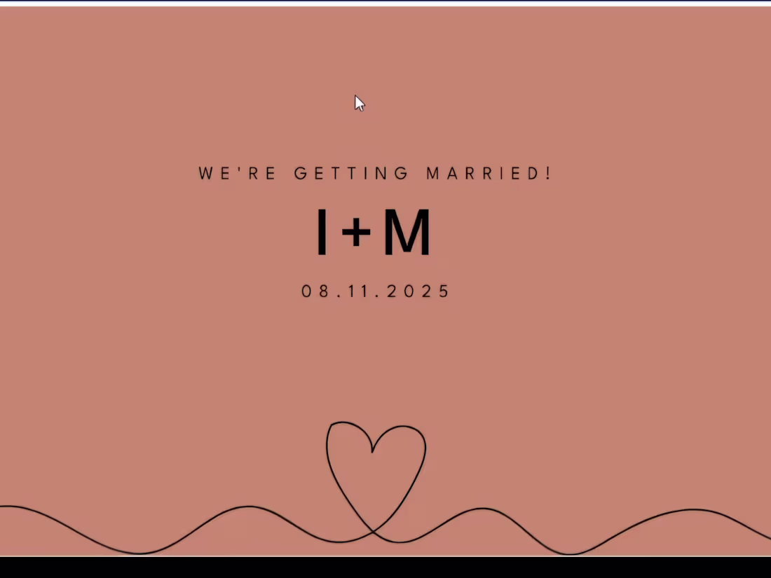 Cover image for Landing wedding invitation