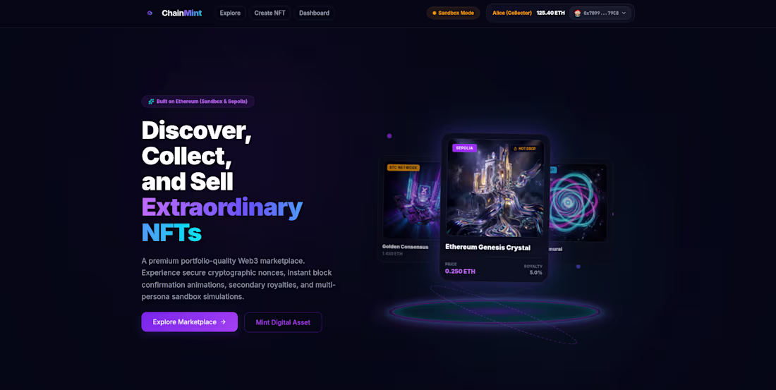 Cover image for ChainMint is my Web3 portfolio