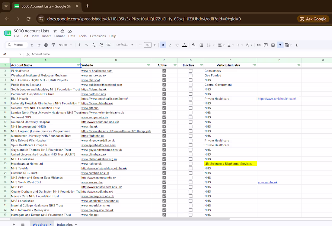 Cover image for Web Research & Company Database