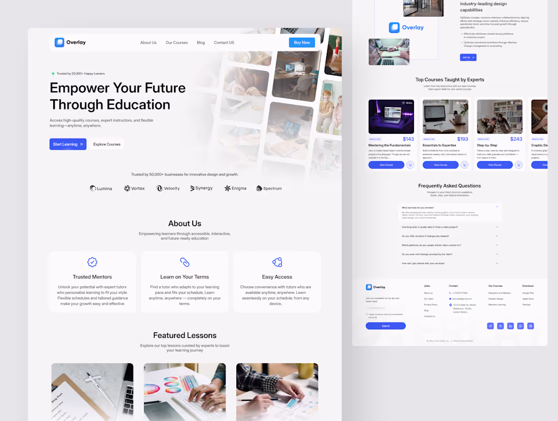 Cover image for E-Learning landing page