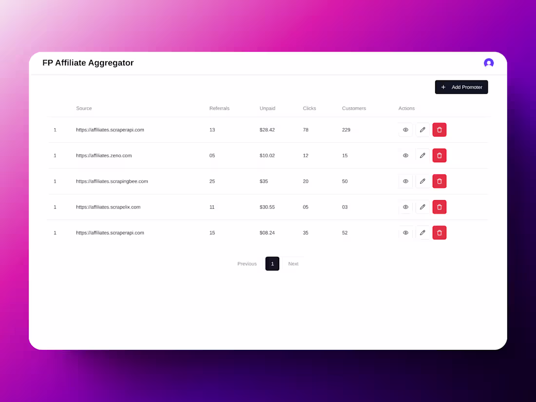 Cover image for FirstPromoter Affiliate Aggregator