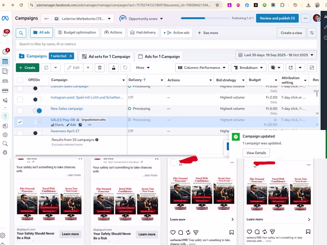 Cover image for Meta Ads Campaign Optimization for Security Brand