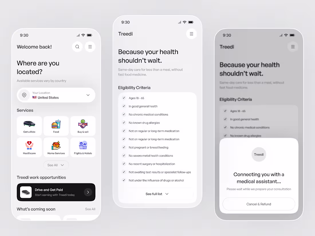 Cover image for Real-Time Healthcare App UI/UX Design