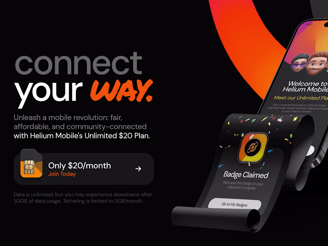 Cover image for Helium Mobile - Landing Page