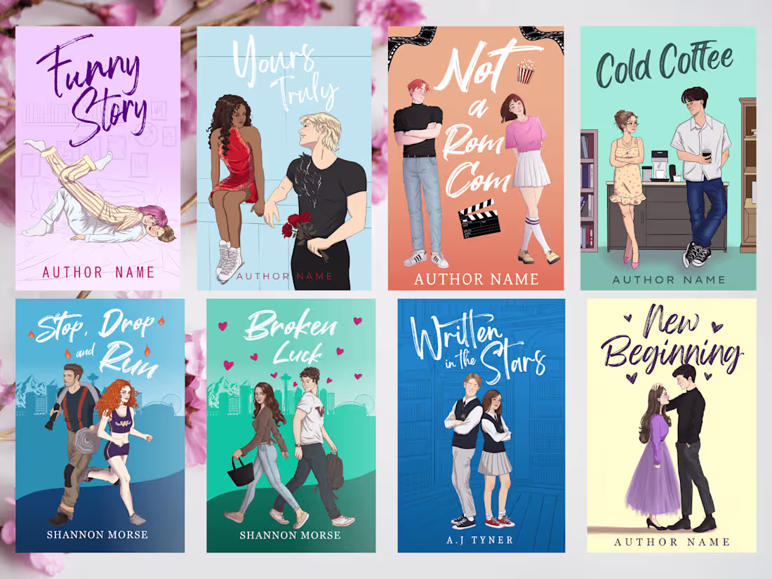 Cover image for Illustrated Romance Novel Cover Design