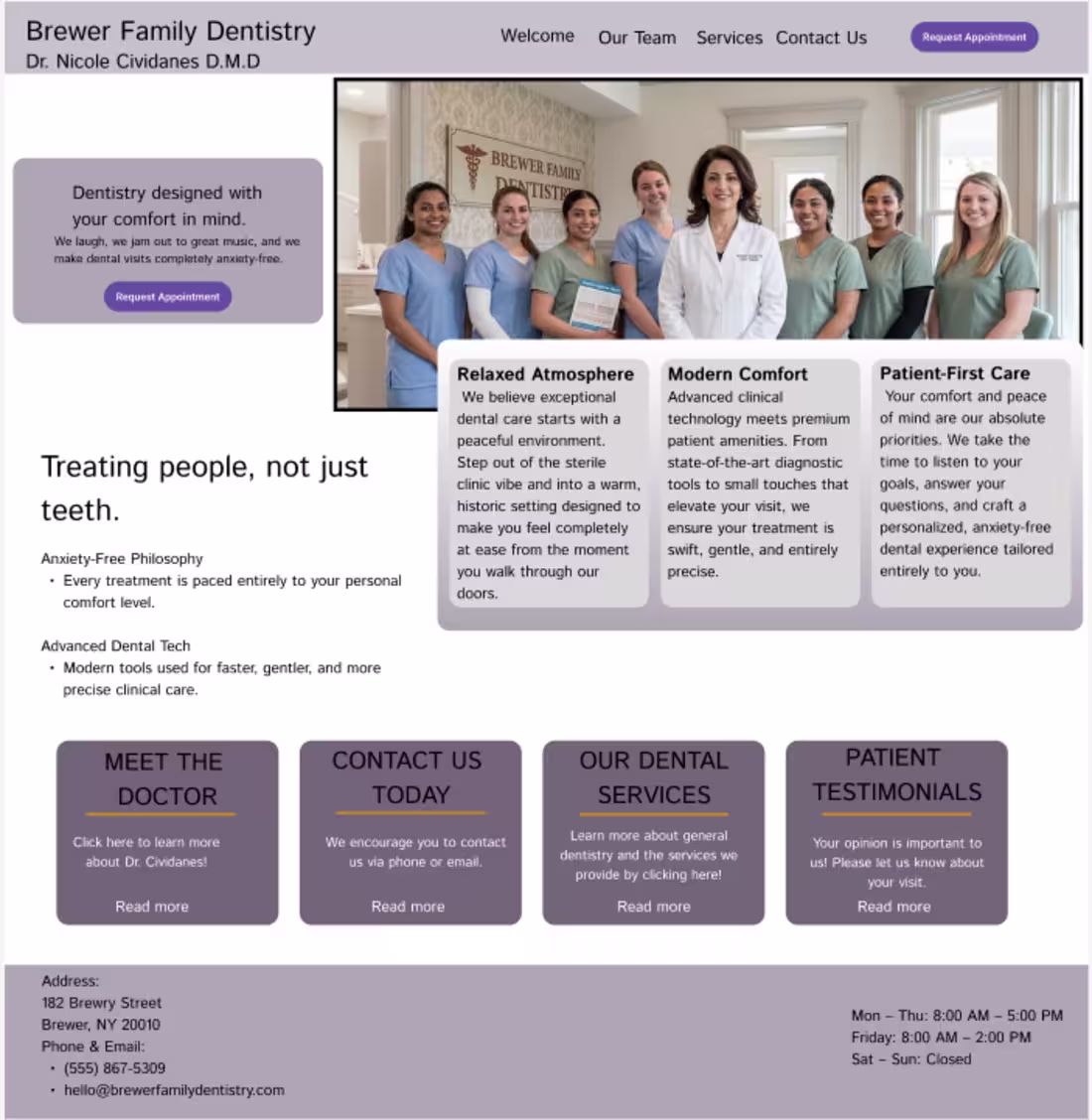Cover image for Dental Practice Landing Page Concept