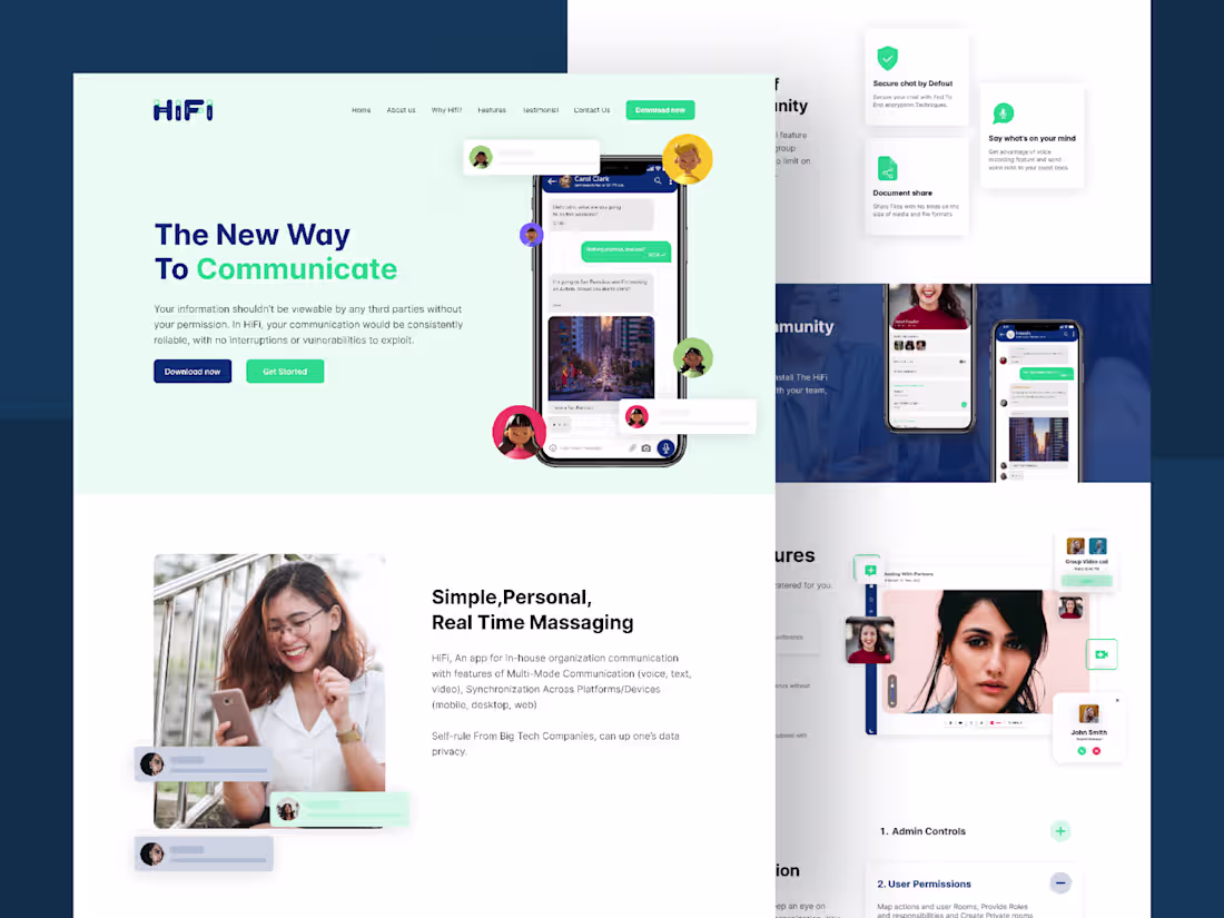 Cover image for HIFI App Landing page