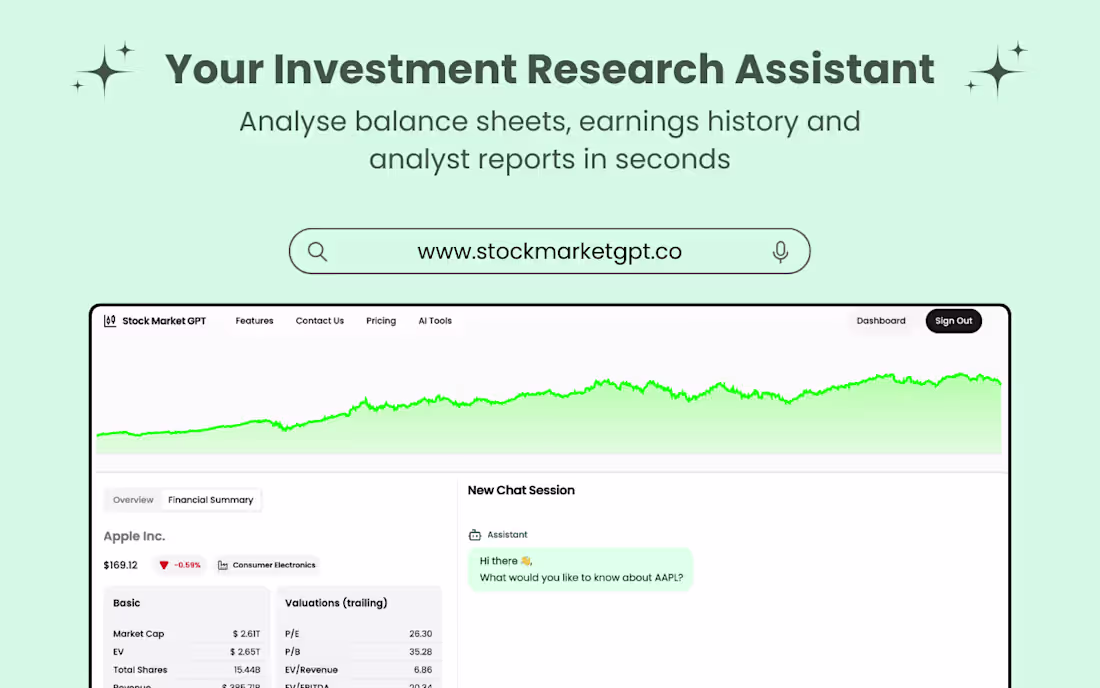 Cover image for AI powered Stock Market Research Assistant