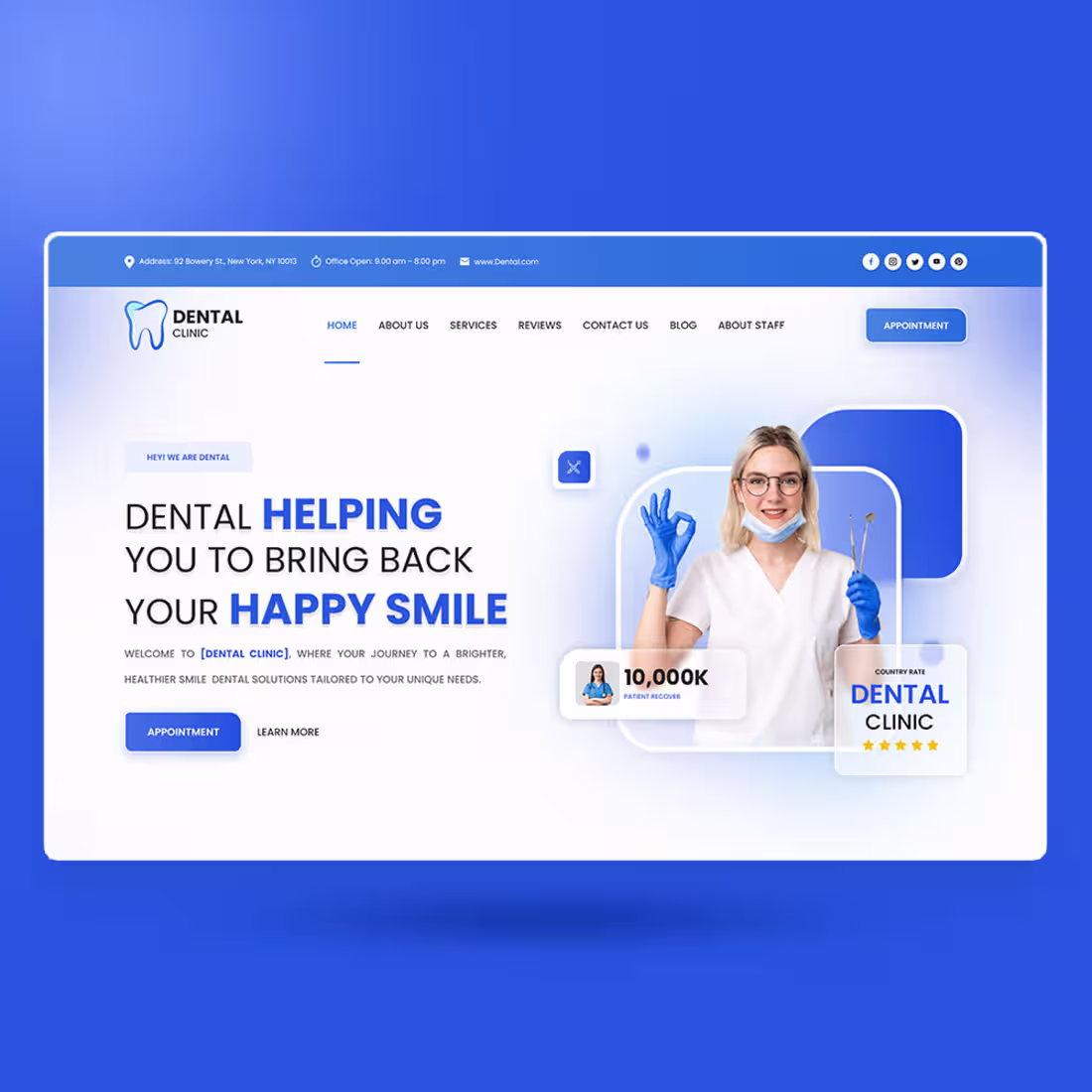 Cover image for Dental Clinic Website Design And