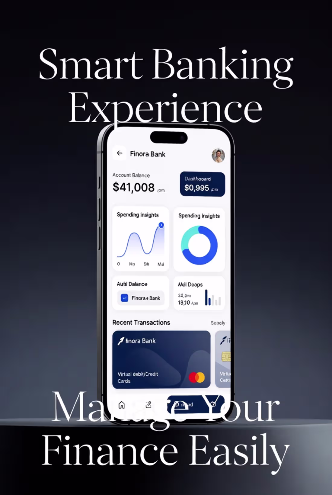 Cover image for Mobile Banking App Design for Finora Bank