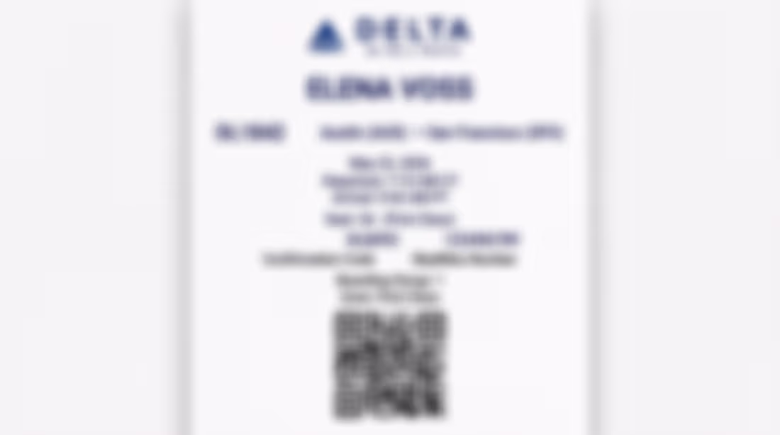 Cover image for Delta Travel Ticket reciept