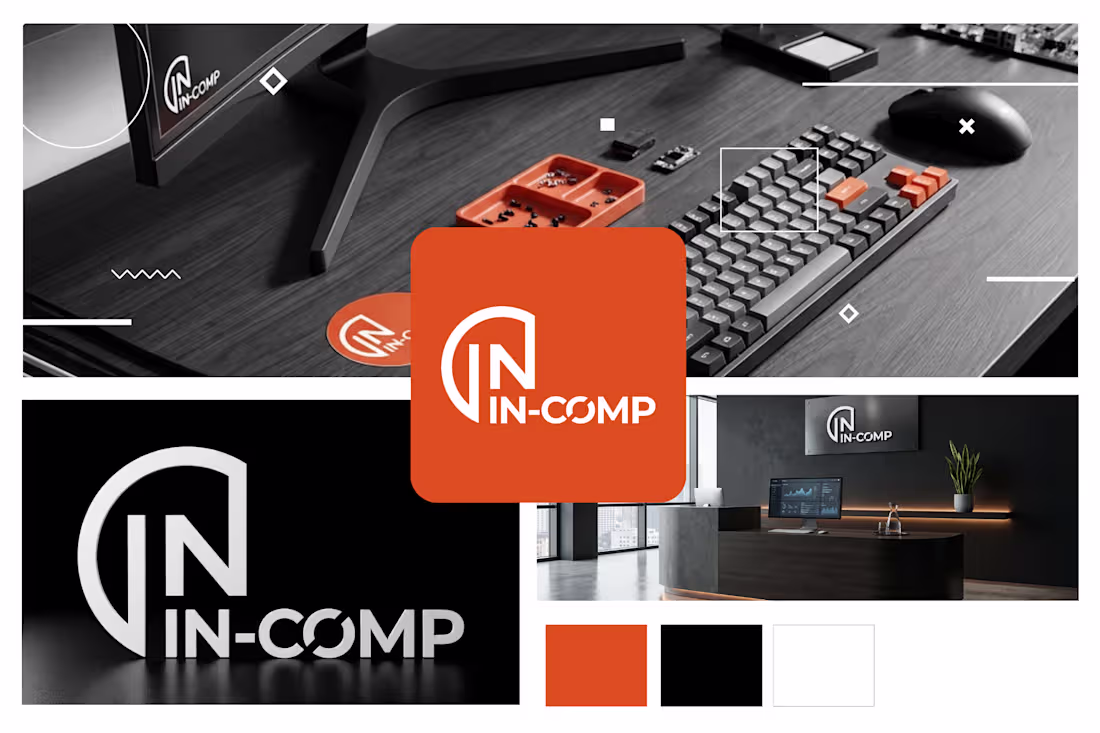 Cover image for Brand identity created for In-Comp,
