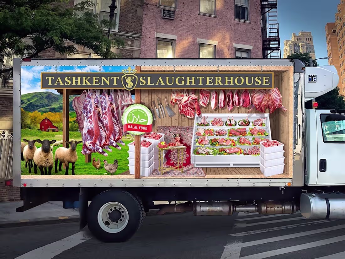 Cover image for Truck wrap for Tashkent Supermarket (NY) on Behance