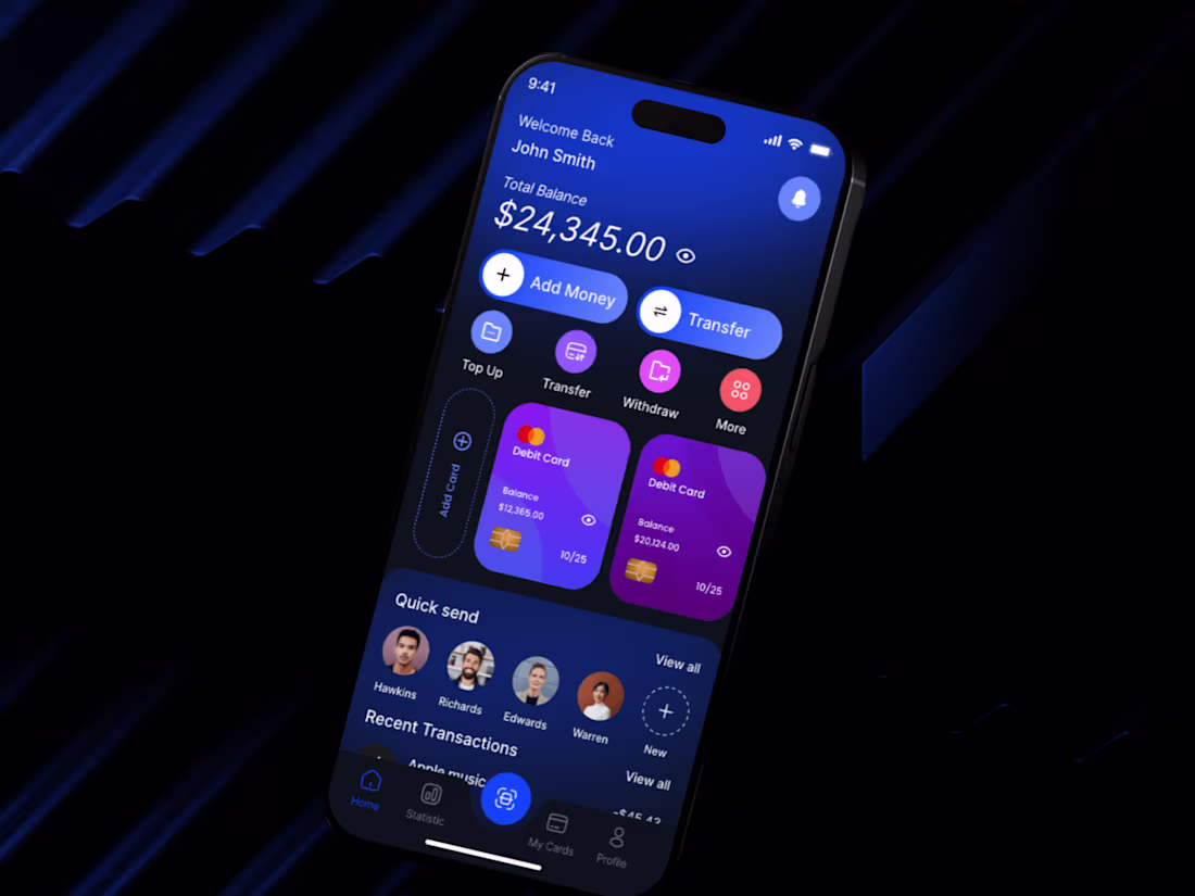 Cover image for Paynex Fintech Mobile App UI kit