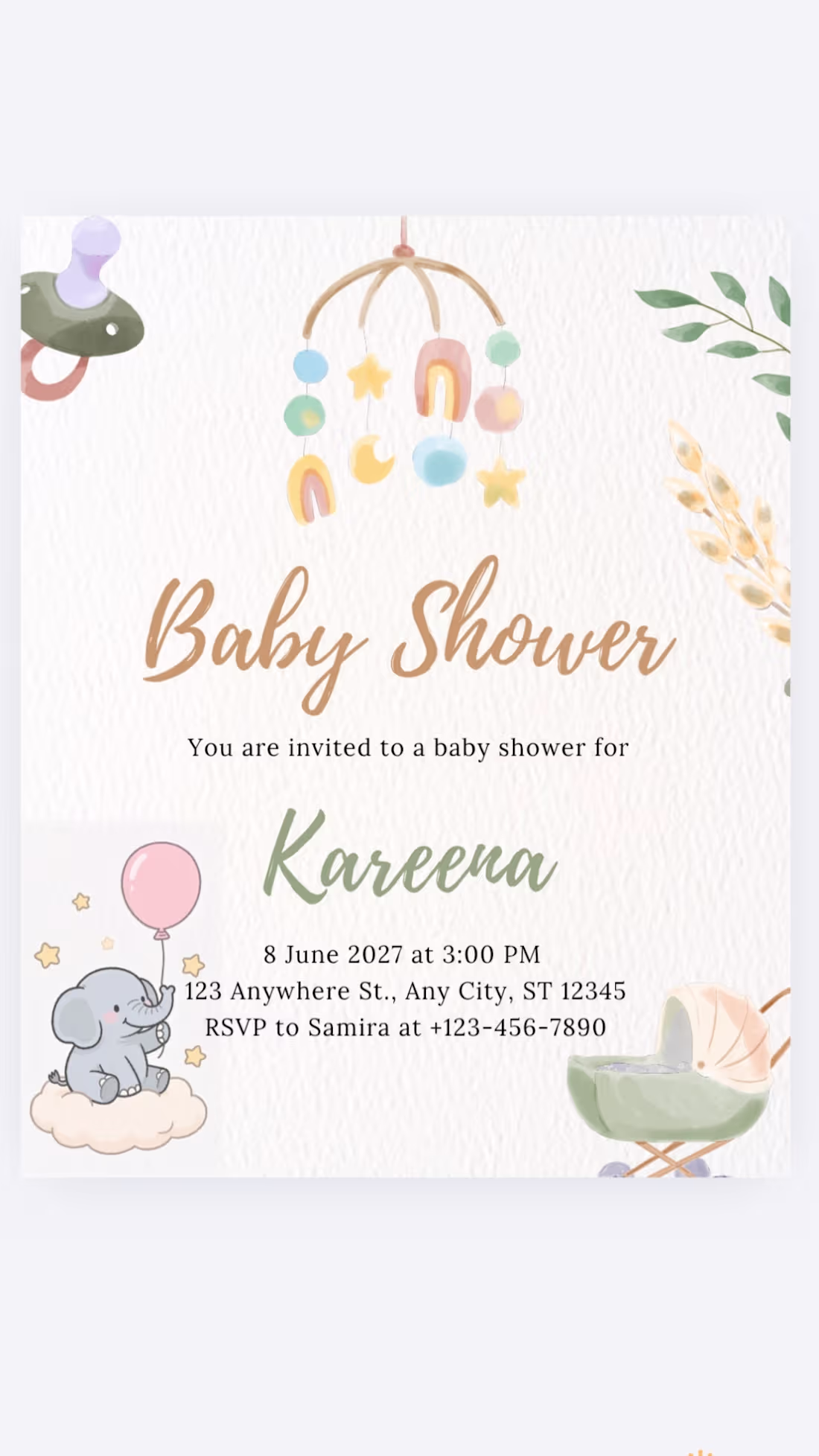 Cover image for Baby shower invitations 