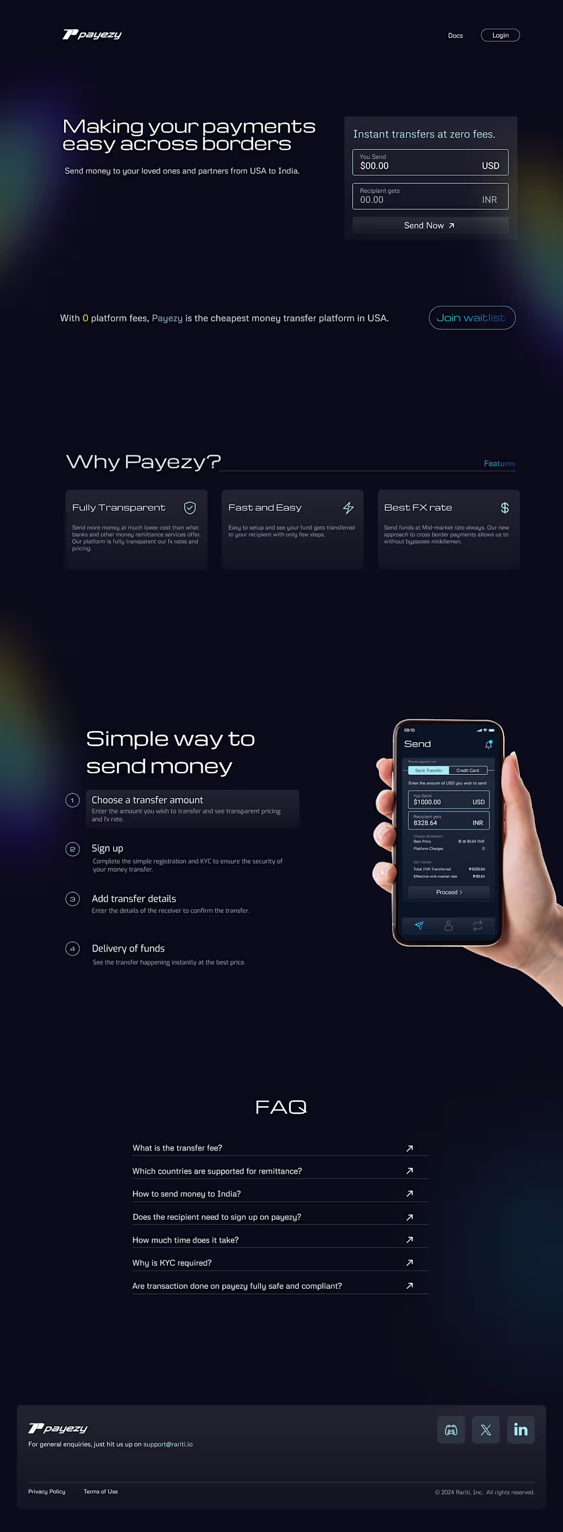 Cover image for Landing page for Payezy -