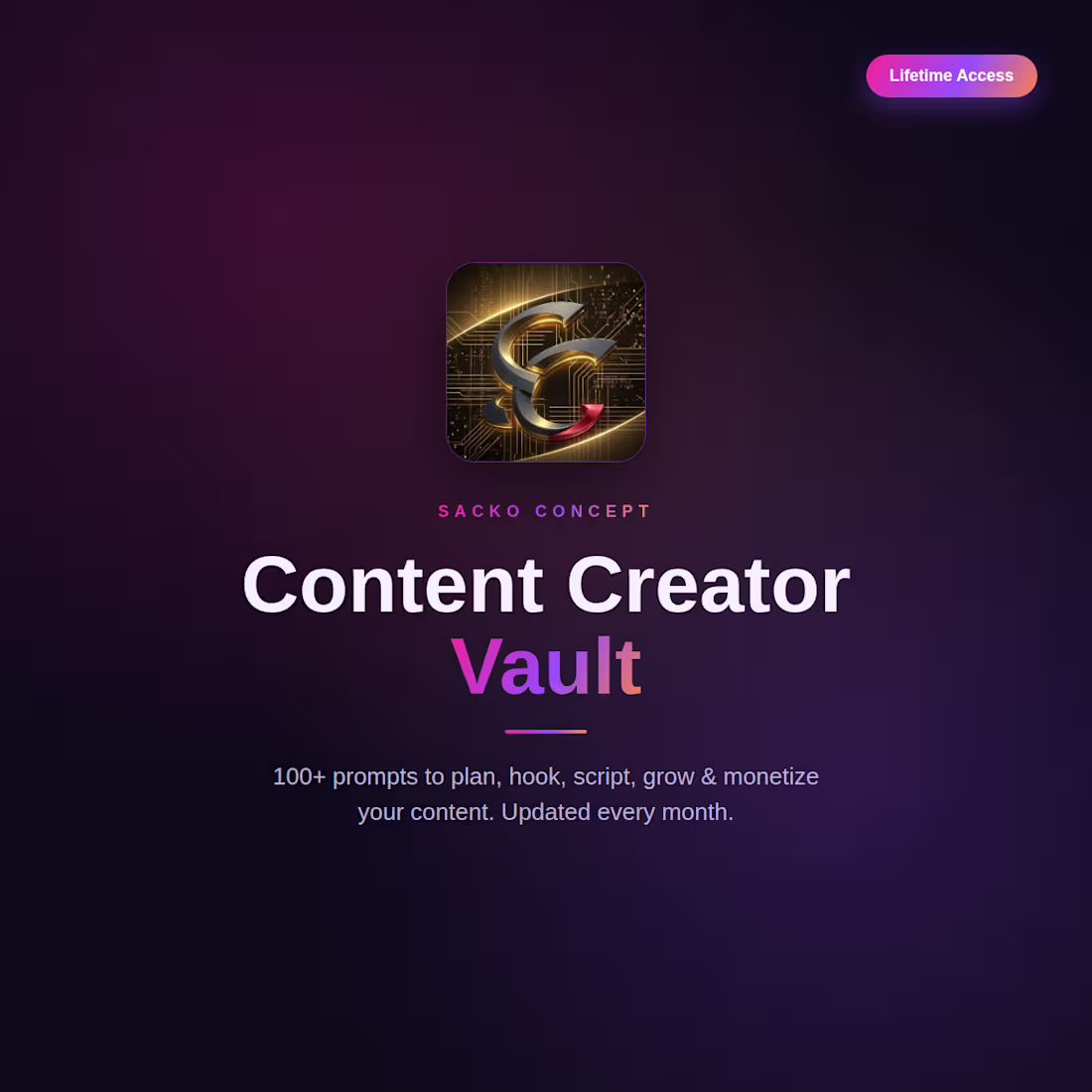 Cover image for The Content Creator Vault — AI Prompt Tool