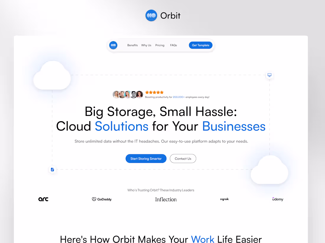 Cover image for Orbit - SaaS Framer Template | Web Design & Framer Development