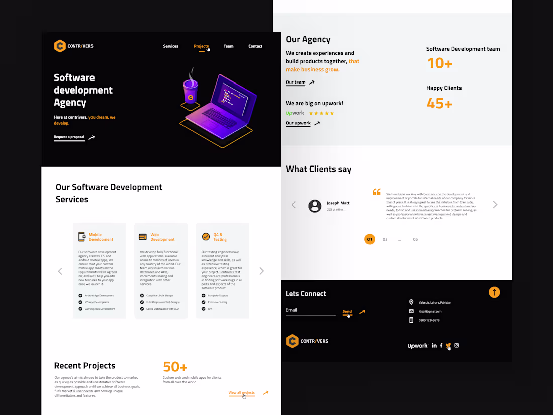Cover image for Contrivers — Agency Website UI/UX