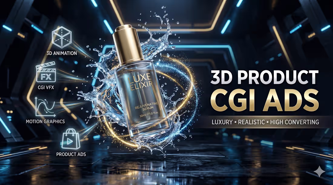 Cover image for create ai product video add and 3d product animation video