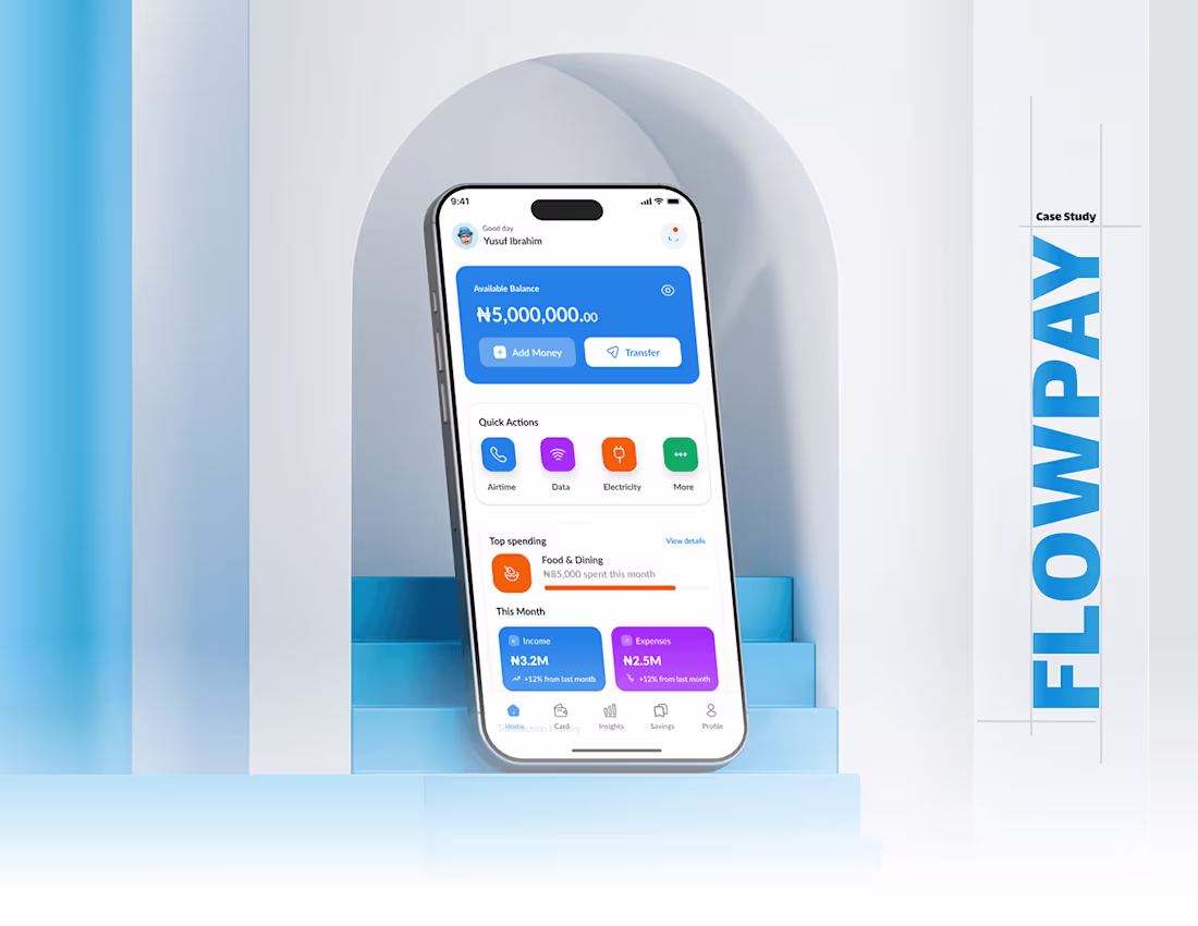 Cover image for Flowpay Fintech Mobile App UX UI Design