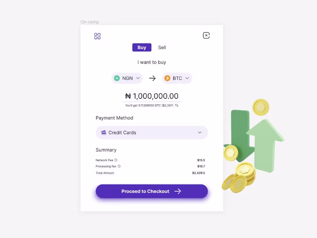 Cover image for On-Ramp De-Fi Web3 Design by Ameh Ugbede on Dribbble