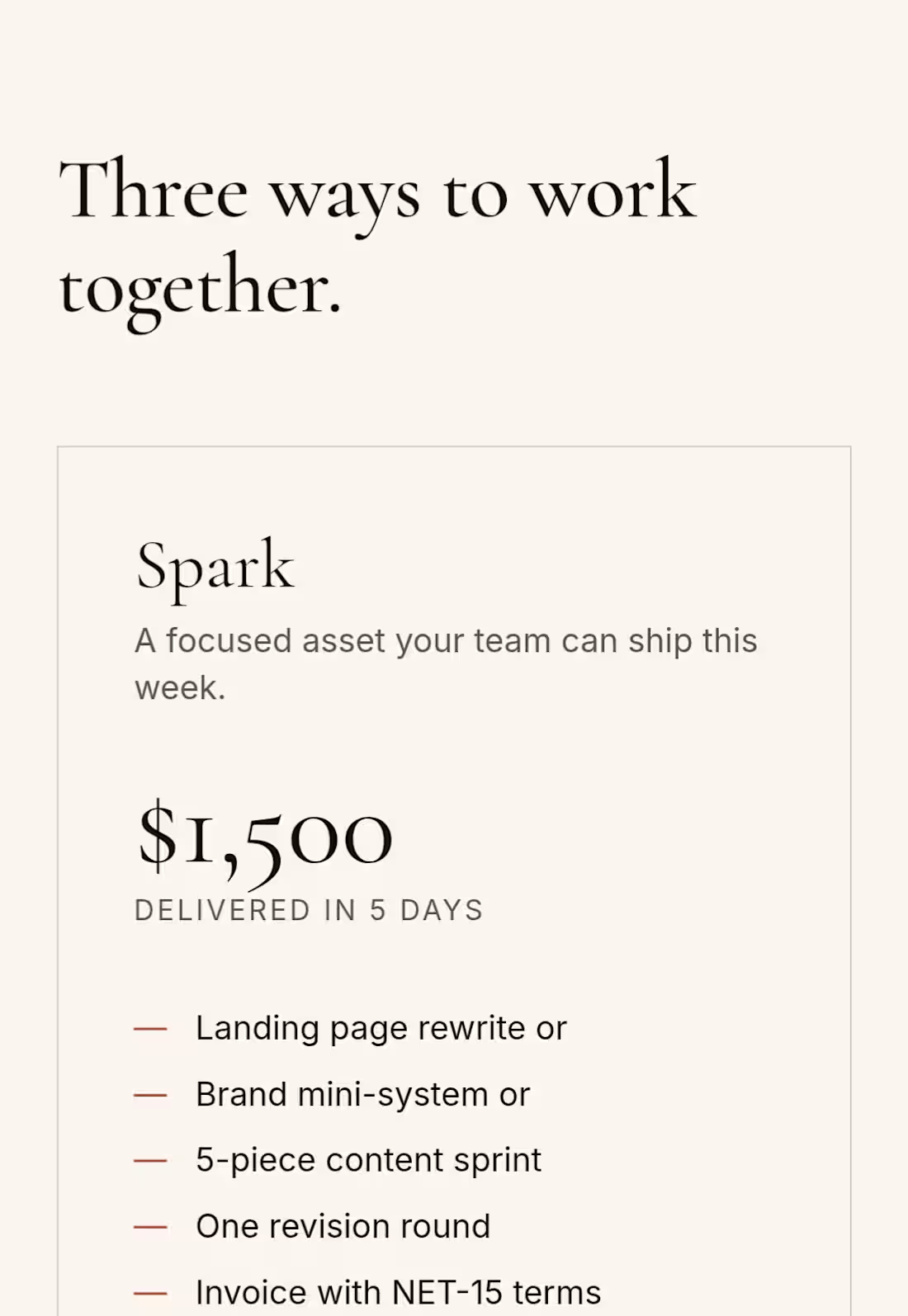 Cover image for Spark — Brand, Landing Page,
