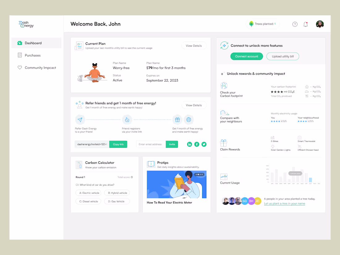 Cover image for Customer Dashboard for Dash Energy - UX Case Study