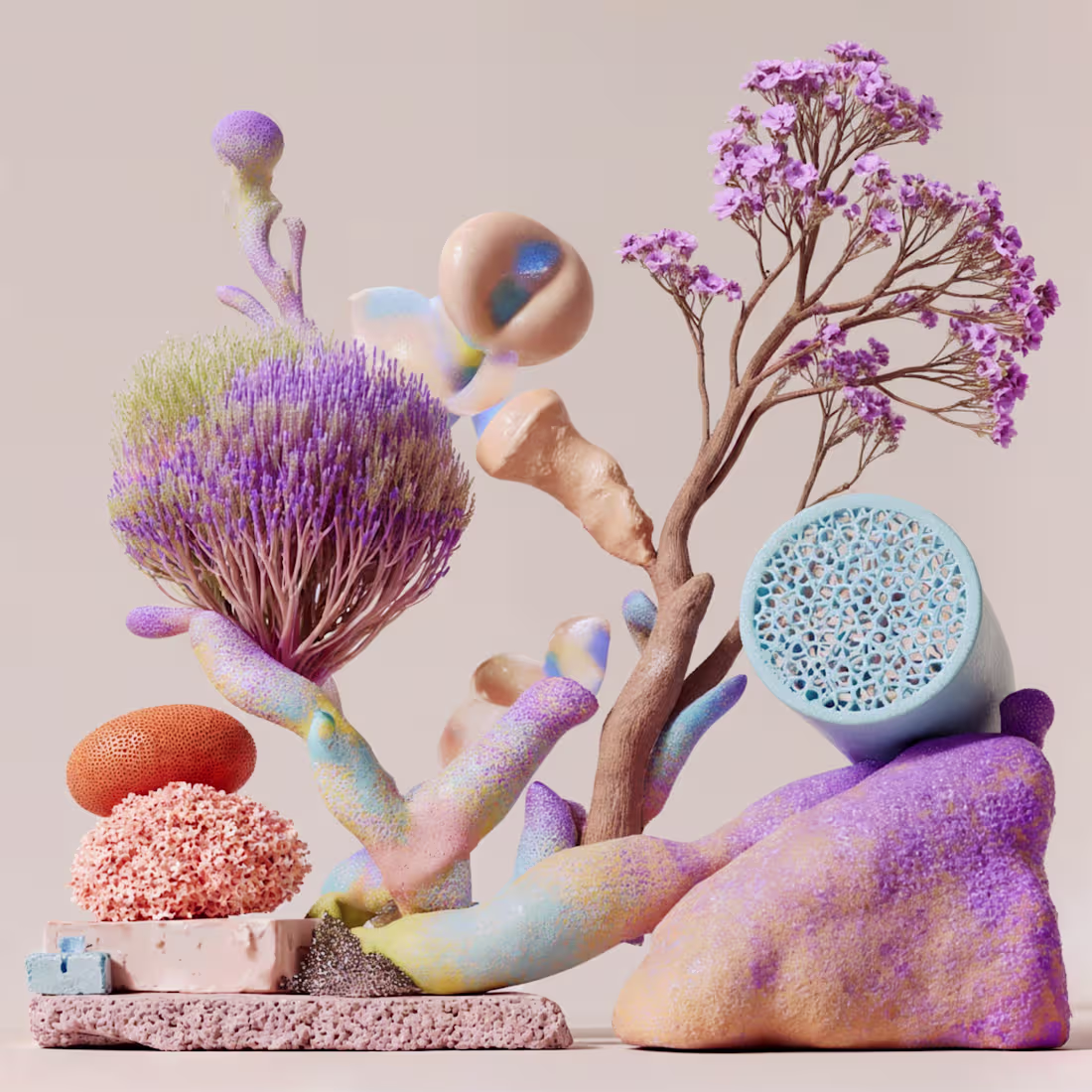 Cover image for The process began with Cinema 4D and Redshift, where I built...