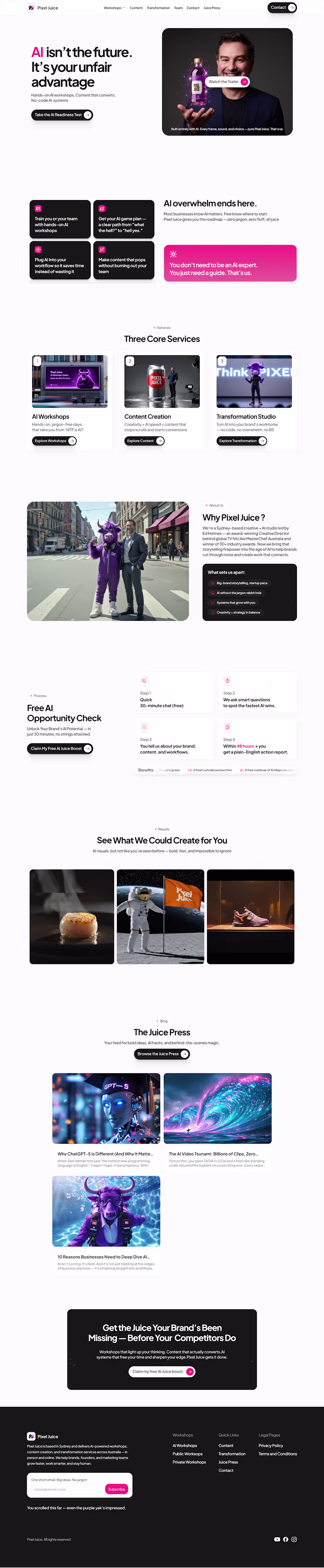 Cover image for Framer Site Development for Pixel Juice