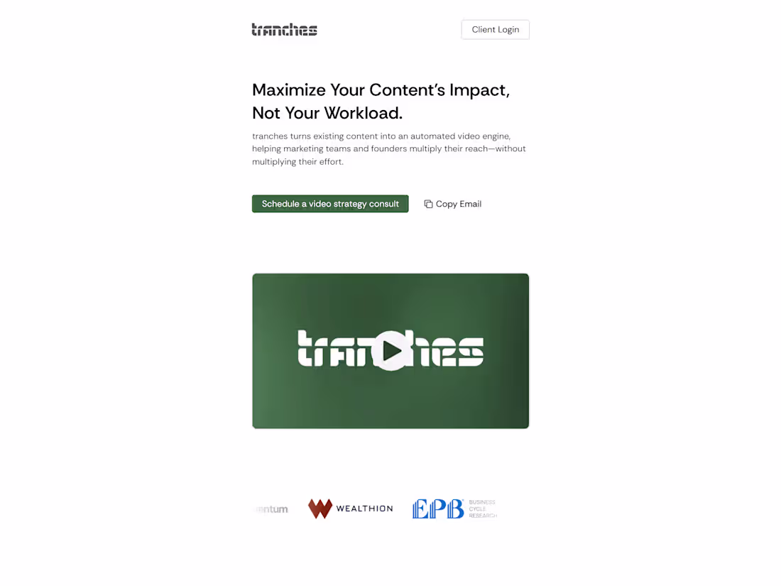Cover image for Tranches - Webflow Website Development