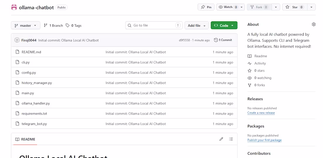 Cover image for A fully local AI chatbot