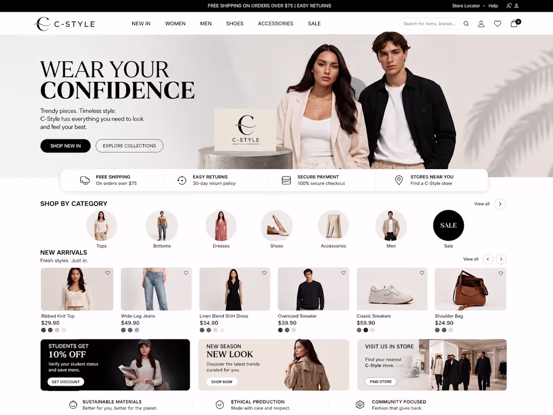 Cover image for A modern and stylish Shopify