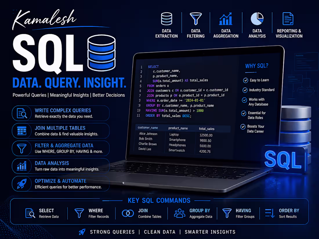 Cover image for data analysis using SQL