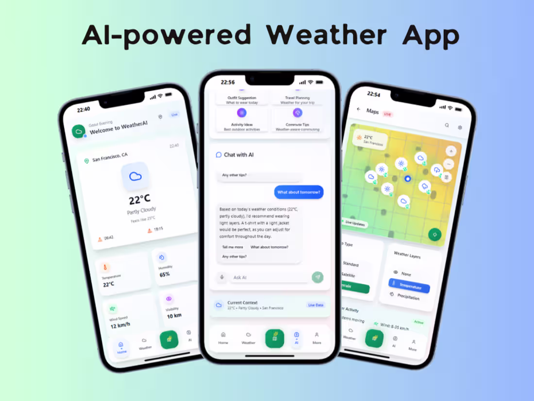 Cover image for Flutter AI Weather — Forecasts, Radar, Alerts, Chat