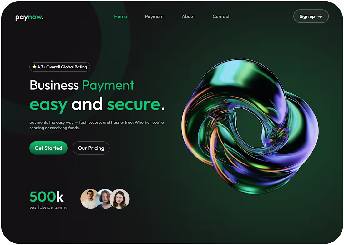 Cover image for Designed a modern fintech mobile