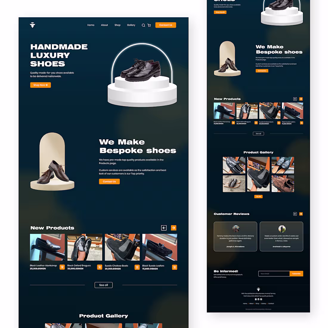 Cover image for Luxury Shoe Brand E-commerce Website Design