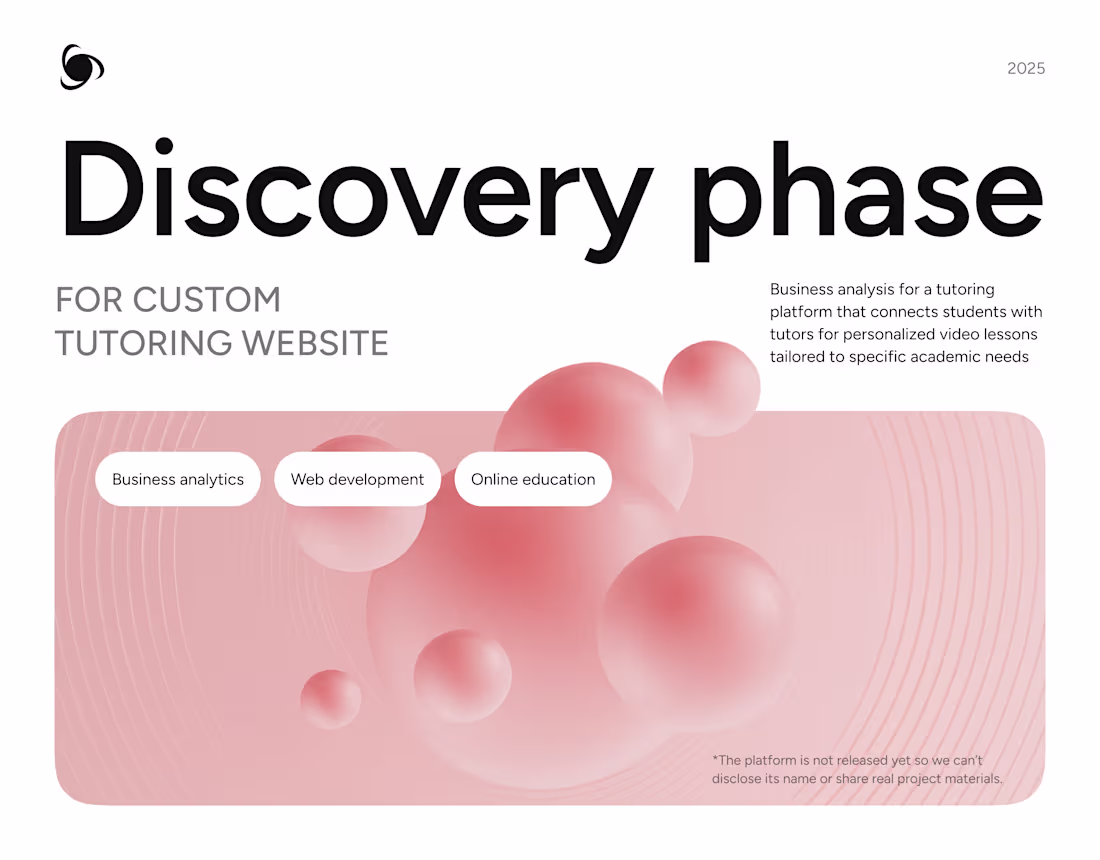 Cover image for Tutoring Platform: Discovery Phase & BA | Ronas IT