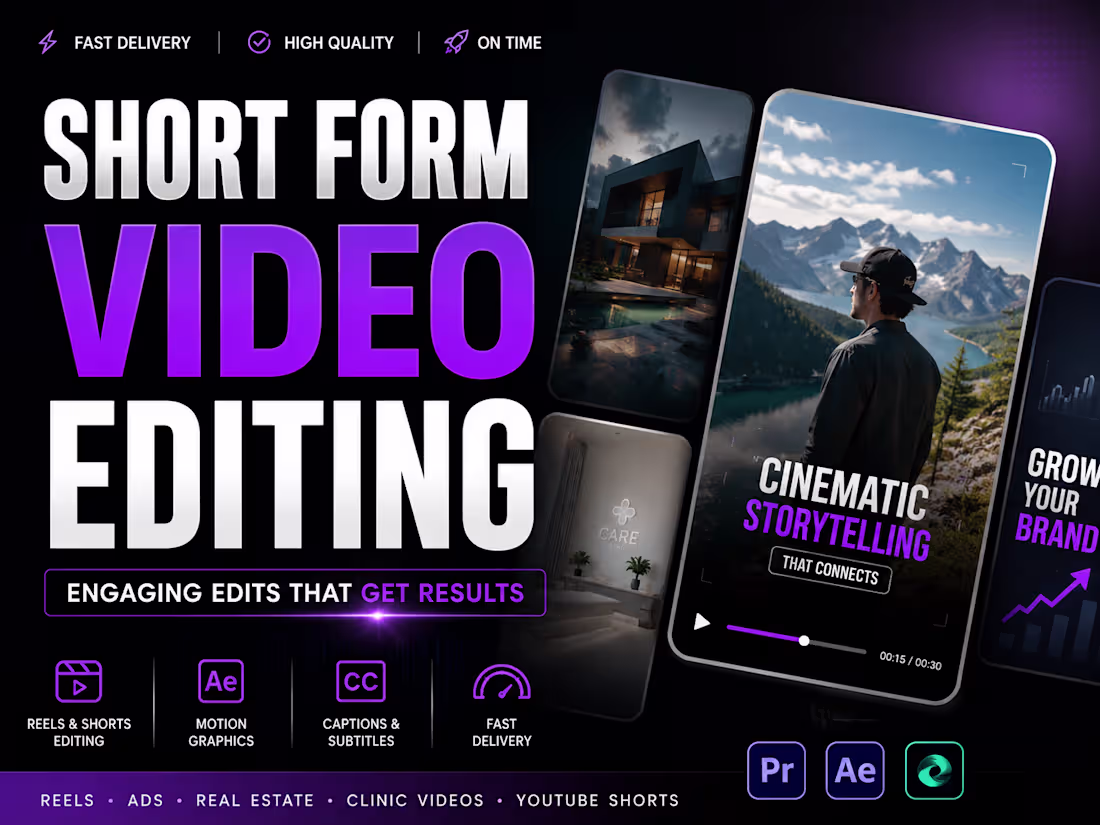 Cover image for Motion Graphics & Reels Editing