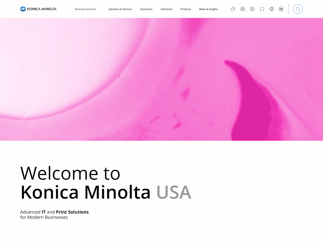 Cover image for Konica Minolta Website Redesign
