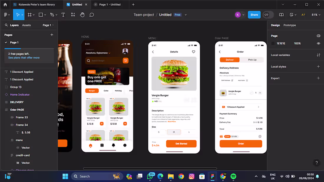Cover image for Restaurant App mockup Design