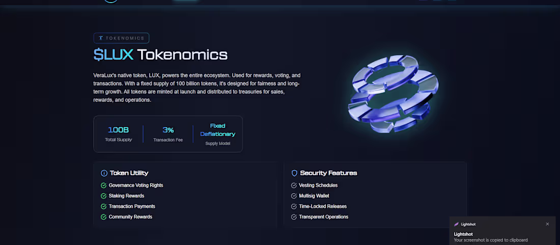 Cover image for This is Veralux website. developed