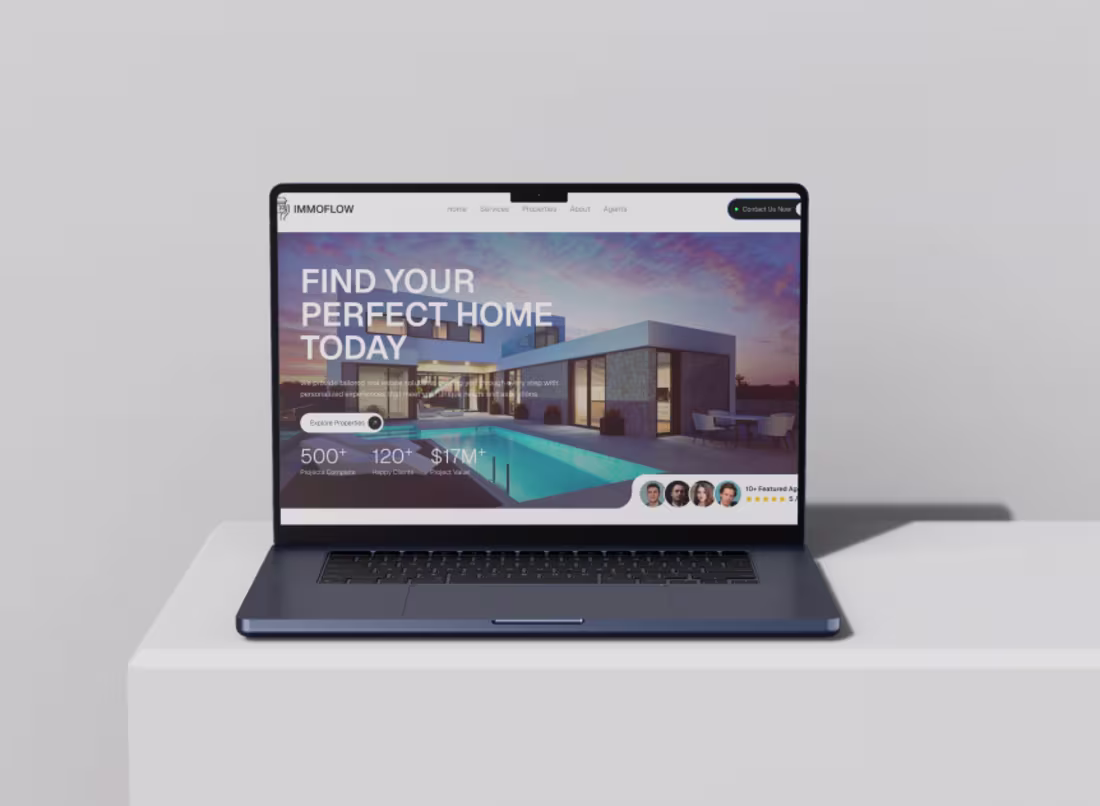 Cover image for Site vitrine pour agence immobilière
