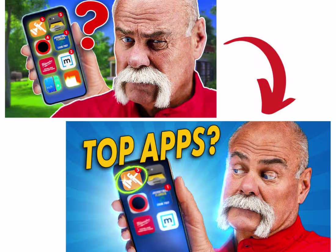 Cover image for YouTube Thumbnail Redesign – “Top Plumbing Apps”