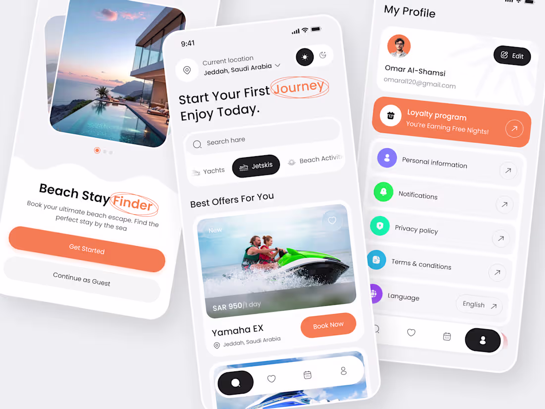 Cover image for Travel Booking Mobile App UI/UX Design